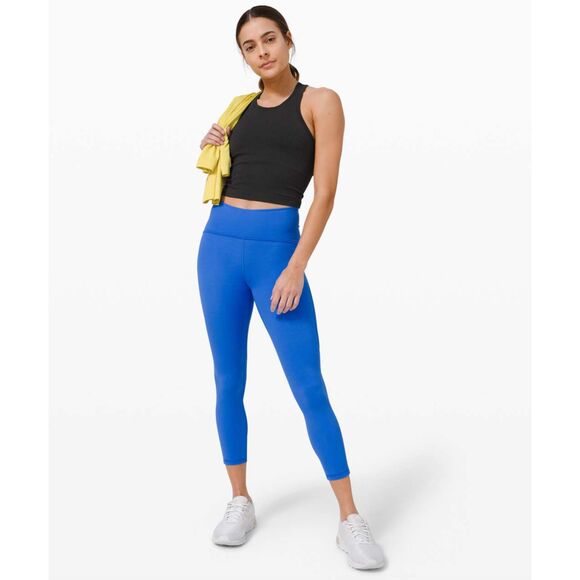 EUC Lululemon Ebb To Street Racerback Crop Tank Black Ribbed Size 4 Cropped - Picture 5 of 12